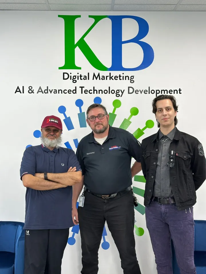Amir Rangwala with a plumbing and drain cleaning client team