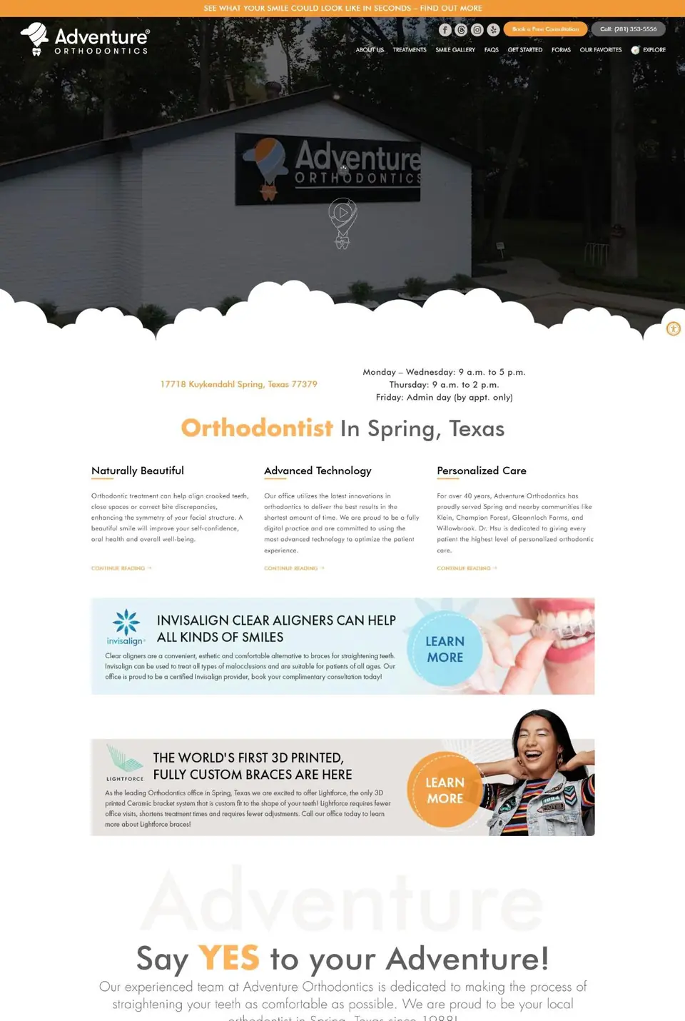 Adventure Orthodontics website designed by K Business Solutions Inc.