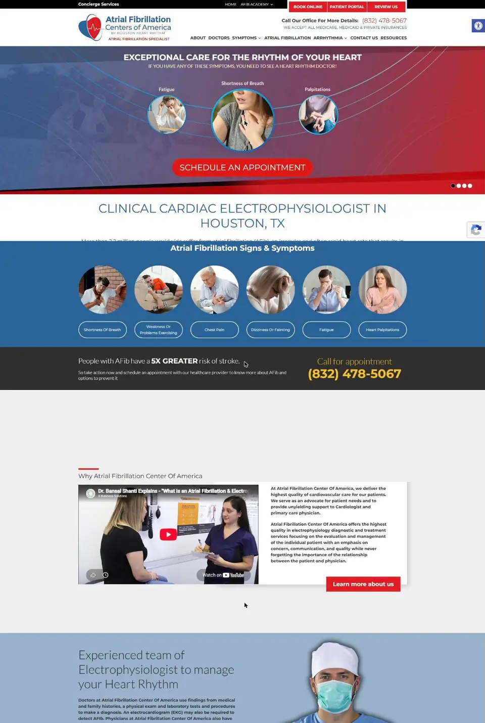 AFib America website designed by K Business Solutions Inc.