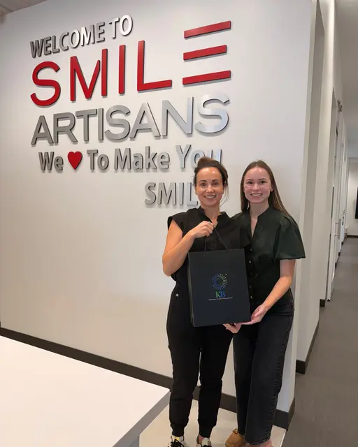 Our team with a cosmetic dentistry team