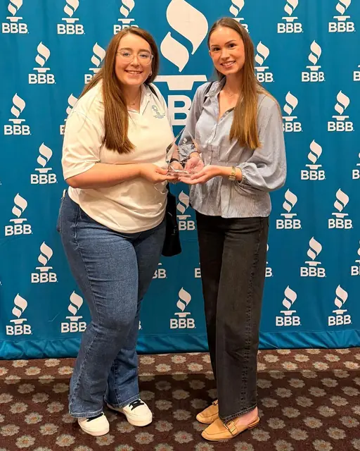 Our team accepting the BBB Award of Distinction